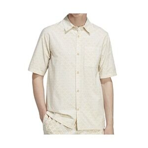 adidas Men's Mono AOP Shirt Size Large AOP Logo Golf Preppy Outdoor NEW